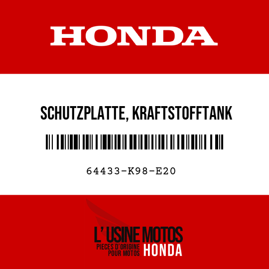 image de 64433-K98-E20 SCHUTZPLATTE, KRAFTSTOFFTANK