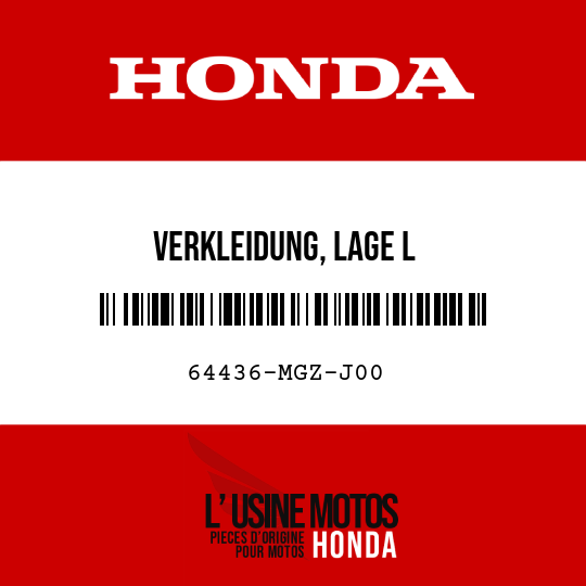 image de 64436-MGZ-J00 VERKLEIDUNG, LAGE L