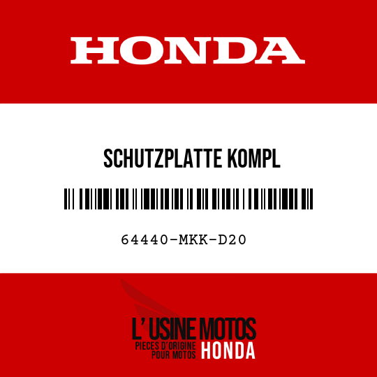 image de 64440-MKK-D20 SCHUTZPLATTE KOMPL