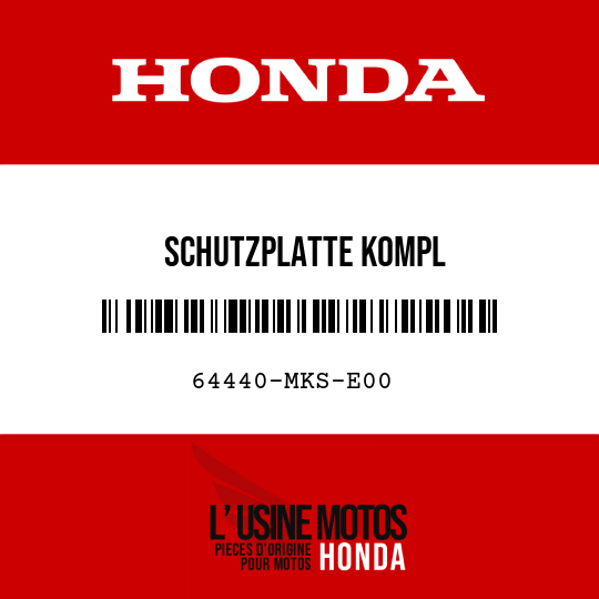 image de 64440-MKS-E00 SCHUTZPLATTE KOMPL