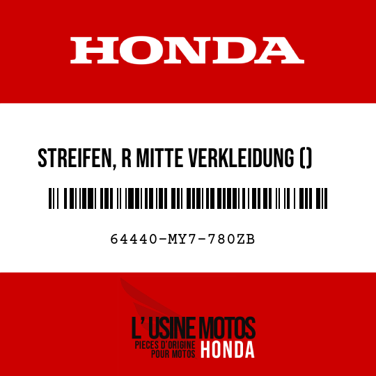 image de 64440-MY7-780ZB STREIFEN, R MITTE VERKLEIDUNG () TYPE5