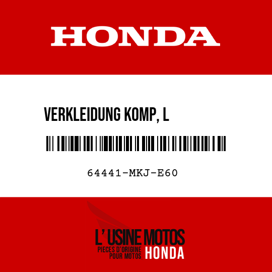 image de 64441-MKJ-E60 VERKLEIDUNG KOMP, L         VERKLEIDUNG