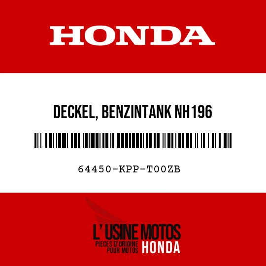 image de 64450-KPP-T00ZB DECKEL, BENZINTANK NH196