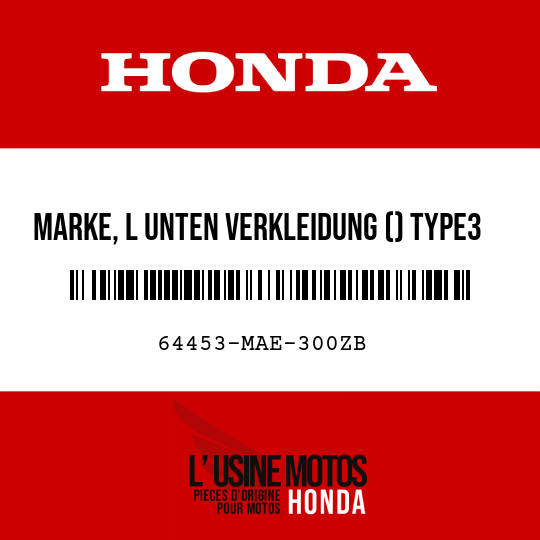 image de 64453-MAE-300ZB MARKE, L UNTEN VERKLEIDUNG () TYPE3 