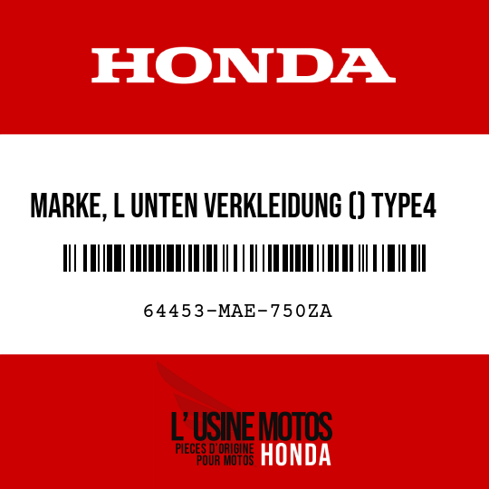 image de 64453-MAE-750ZA MARKE, L UNTEN VERKLEIDUNG () TYPE4 
