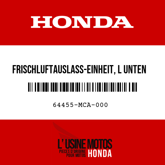 image de 64455-MCA-000 FRISCHLUFTAUSLASS-EINHEIT, L UNTEN