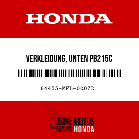 image de 64455-MFL-000ZD VERKLEIDUNG, UNTEN PB215C