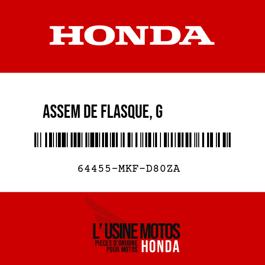 image de 64455-MKF-D80ZA ASSEM DE FLASQUE, G         INFERIEUR (WL) TYPE1