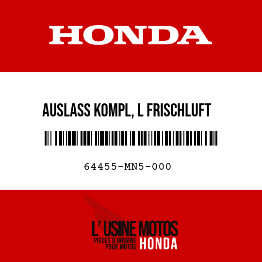 image de 64455-MN5-000 AUSLASS KOMPL, L FRISCHLUFT