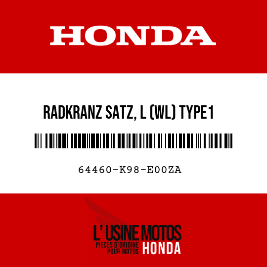 image de 64460-K98-E00ZA RADKRANZ SATZ, L (WL) TYPE1