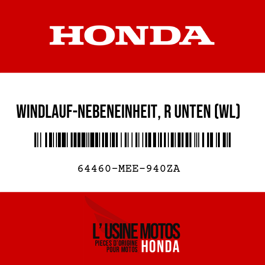 image de 64460-MEE-940ZA WINDLAUF-NEBENEINHEIT, R UNTEN (WL) TYPE1