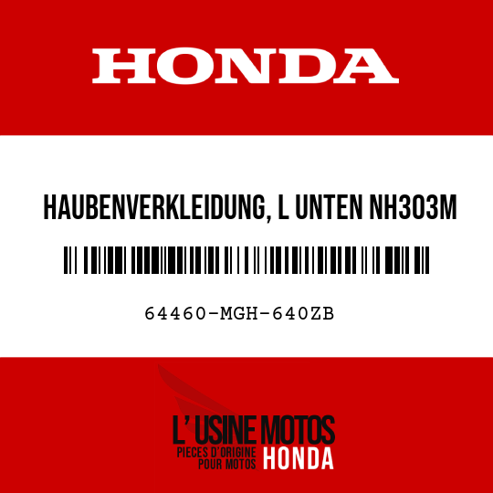 image de 64460-MGH-640ZB HAUBENVERKLEIDUNG, L UNTEN NH303M