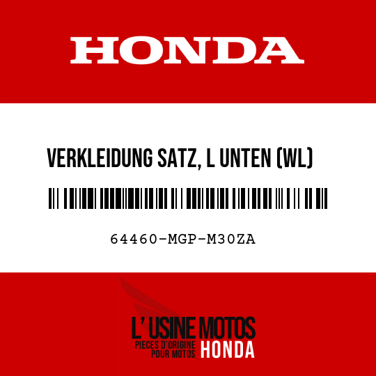 image de 64460-MGP-M30ZA VERKLEIDUNG SATZ, L UNTEN (WL) TYPE3