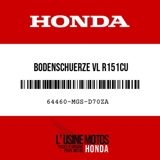 image de 64460-MGS-D70ZA BODENSCHUERZE VL R151CU