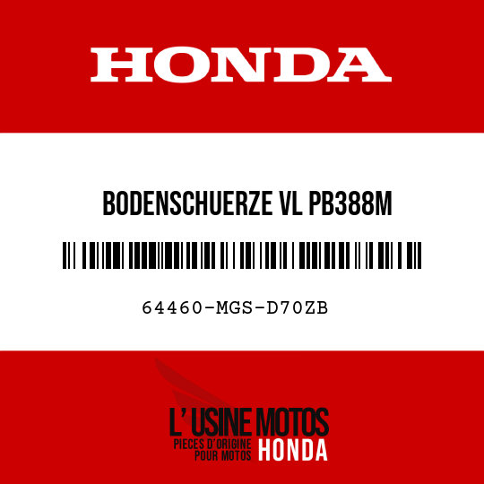 image de 64460-MGS-D70ZB BODENSCHUERZE VL PB388M