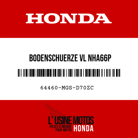 image de 64460-MGS-D70ZC BODENSCHUERZE VL NHA66P