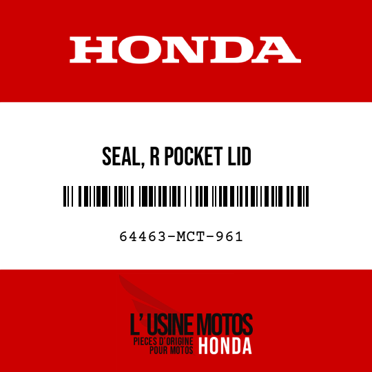 image de 64463-MCT-961 SEAL, R POCKET LID