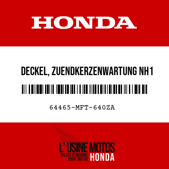 image de 64465-MFT-640ZA DECKEL, ZUENDKERZENWARTUNG NH1 