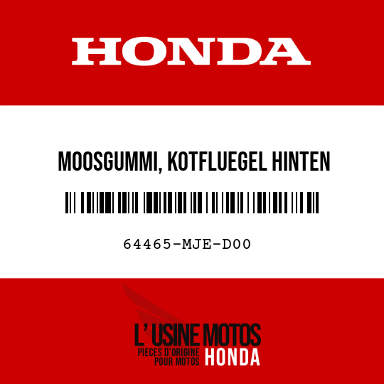 image de 64465-MJE-D00 MOOSGUMMI, KOTFLUEGEL HINTEN