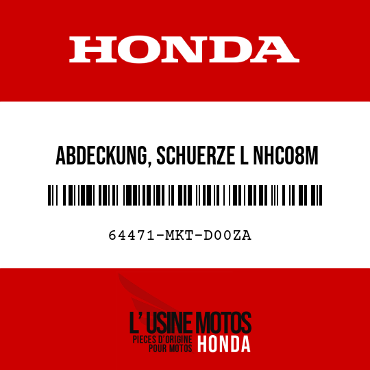 image de 64471-MKT-D00ZA ABDECKUNG, SCHUERZE L NHC08M (NHC08M BETA SILBERMETALLIC MATT)