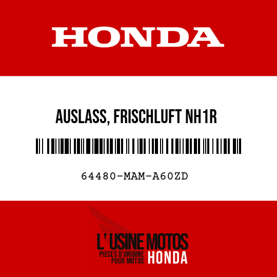 image de 64480-MAM-A60ZD AUSLASS, FRISCHLUFT NH1R 