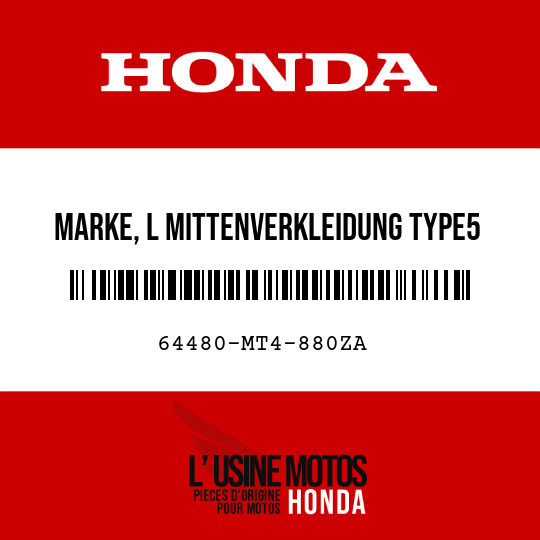 image de 64480-MT4-880ZA MARKE, L MITTENVERKLEIDUNG TYPE5 