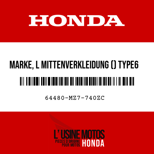 image de 64480-MZ7-740ZC MARKE, L MITTENVERKLEIDUNG () TYPE6