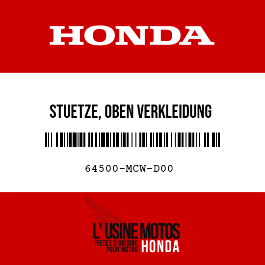image de 64500-MCW-D00 STUETZE, OBEN VERKLEIDUNG