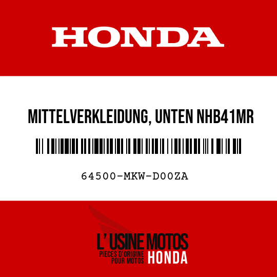 image de 64500-MKW-D00ZA MITTELVERKLEIDUNG, UNTEN NHB41MR