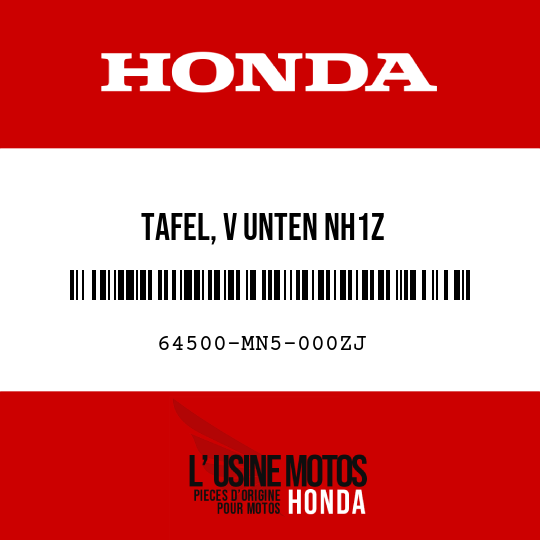 image de 64500-MN5-000ZJ TAFEL, V UNTEN NH1Z 