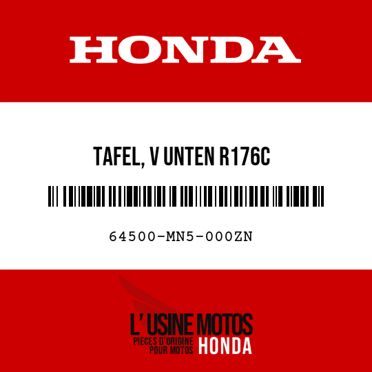 image de 64500-MN5-000ZN TAFEL, V UNTEN R176C 