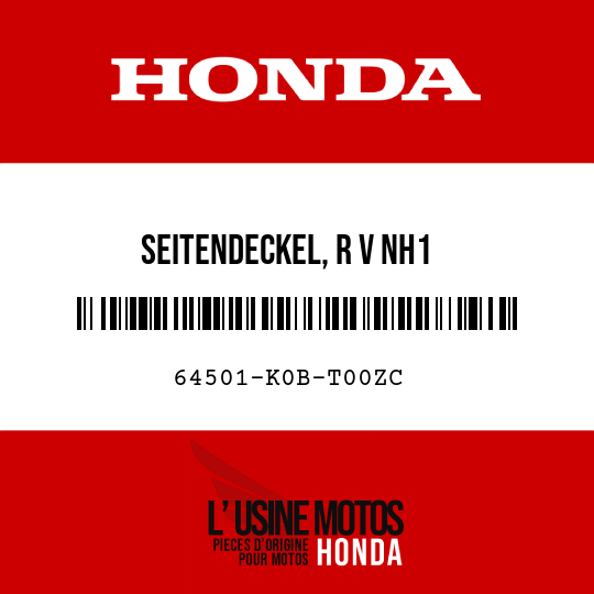 image de 64501-K0B-T00ZC SEITENDECKEL, R V NH1