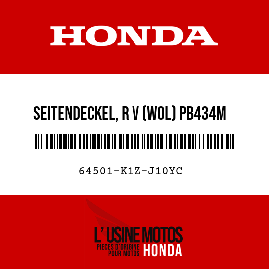 image de 64501-K1Z-J10YC SEITENDECKEL, R V (WOL) PB434M