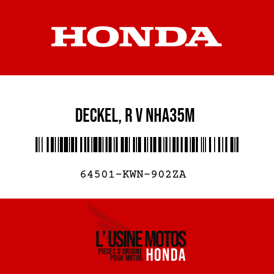 image de 64501-KWN-902ZA DECKEL, R V NHA35M