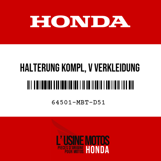 image de 64501-MBT-D51 HALTERUNG KOMPL, V VERKLEIDUNG
