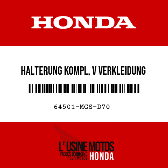 image de 64501-MGS-D70 HALTERUNG KOMPL, V VERKLEIDUNG