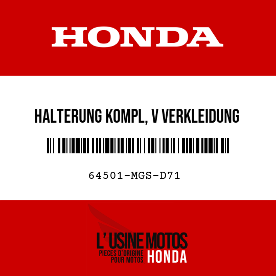 image de 64501-MGS-D71 HALTERUNG KOMPL, V VERKLEIDUNG