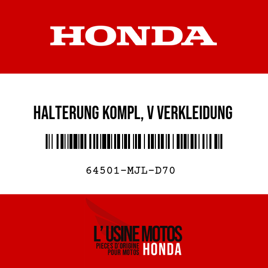 image de 64501-MJL-D70 HALTERUNG KOMPL, V VERKLEIDUNG