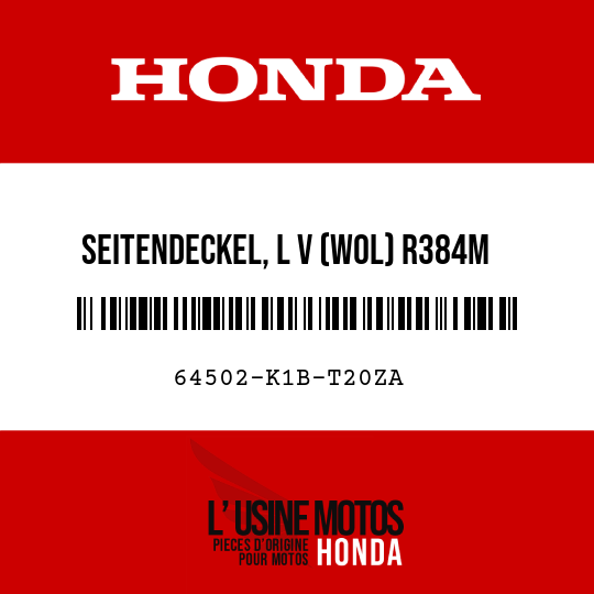 image de 64502-K1B-T20ZA SEITENDECKEL, L V (WOL) R384M