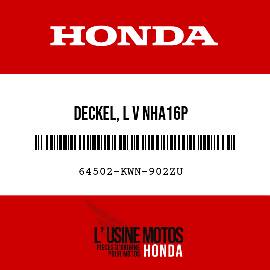 image de 64502-KWN-902ZU DECKEL, L V NHA16P