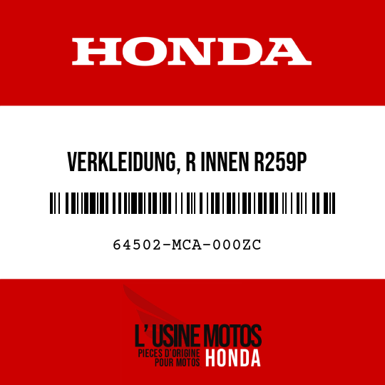image de 64502-MCA-000ZC VERKLEIDUNG, R INNEN R259P 