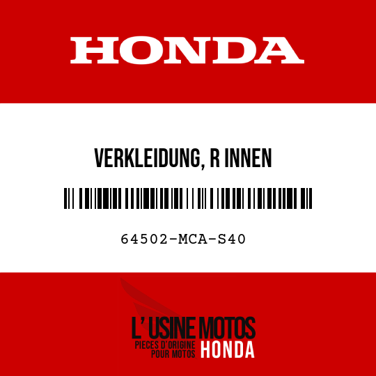 image de 64502-MCA-S40 VERKLEIDUNG, R INNEN