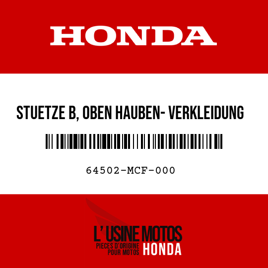 image de 64502-MCF-000 STUETZE B, OBEN HAUBEN- VERKLEIDUNG
