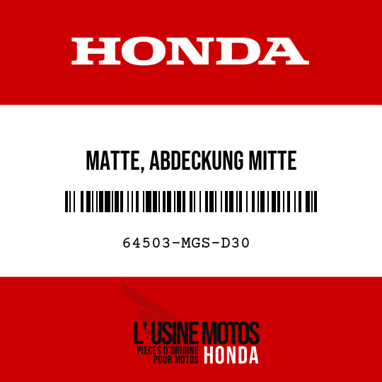 image de 64503-MGS-D30 MATTE, ABDECKUNG MITTE