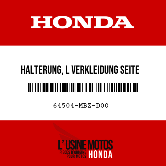 image de 64504-MBZ-D00 HALTERUNG, L VERKLEIDUNG SEITE