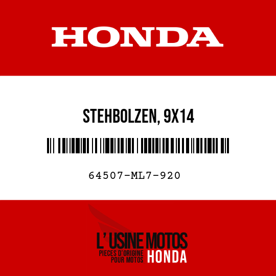 image de 64507-ML7-920 STEHBOLZEN, 9X14