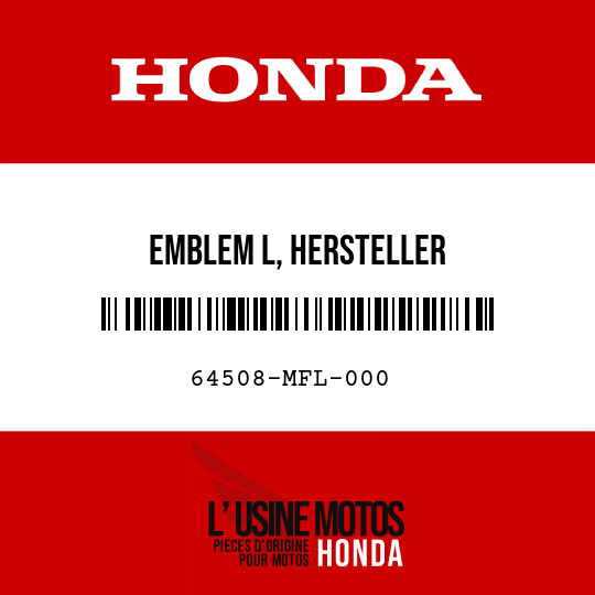 image de 64508-MFL-000 EMBLEM L, HERSTELLER