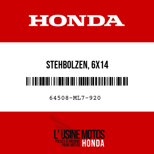 image de 64508-ML7-920 STEHBOLZEN, 6X14