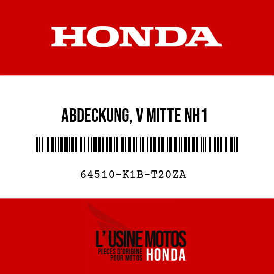 image de 64510-K1B-T20ZA ABDECKUNG, V MITTE NH1