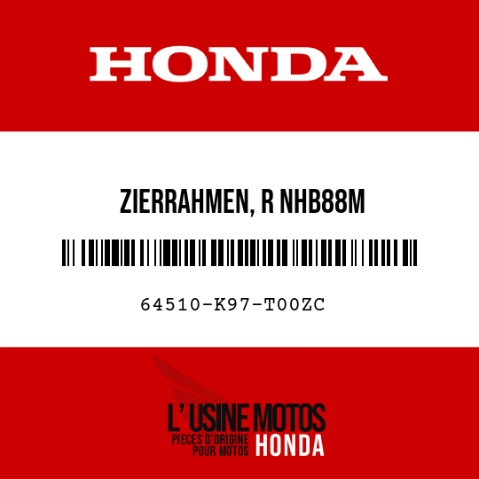 image de 64510-K97-T00ZC ZIERRAHMEN, R NHB88M